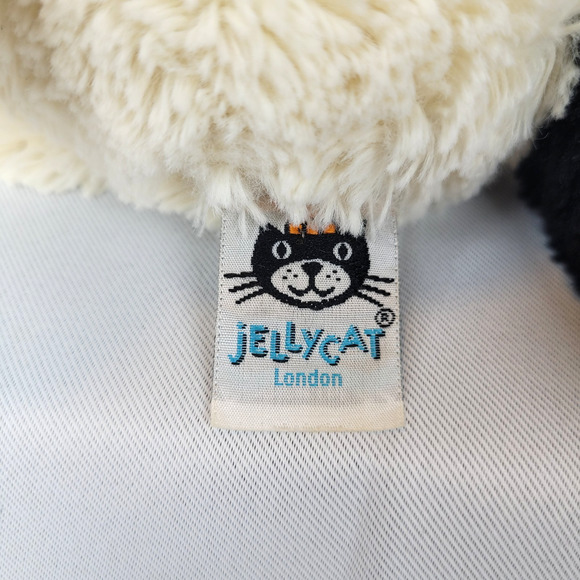 Jellycat Bashful Dog Plush Pup Cream Black Spot Medium White Soft Toy - Picture 6 of 10